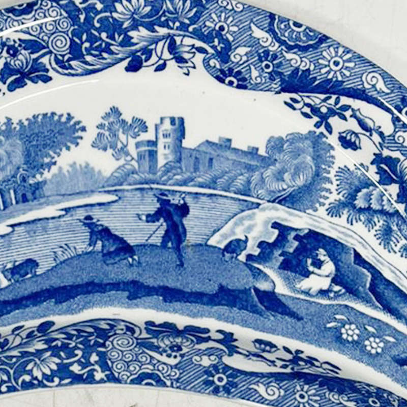 Copeland Spode Blue Italian Crescent Salad