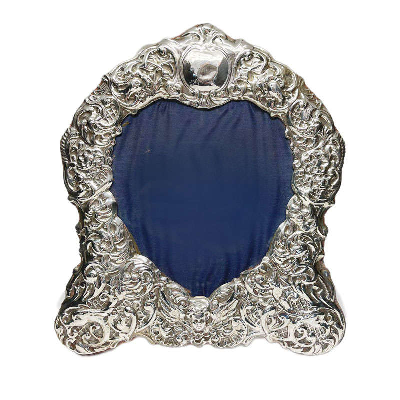 Hallmarked Sheffield Silver Heart Shaped Picture Frame