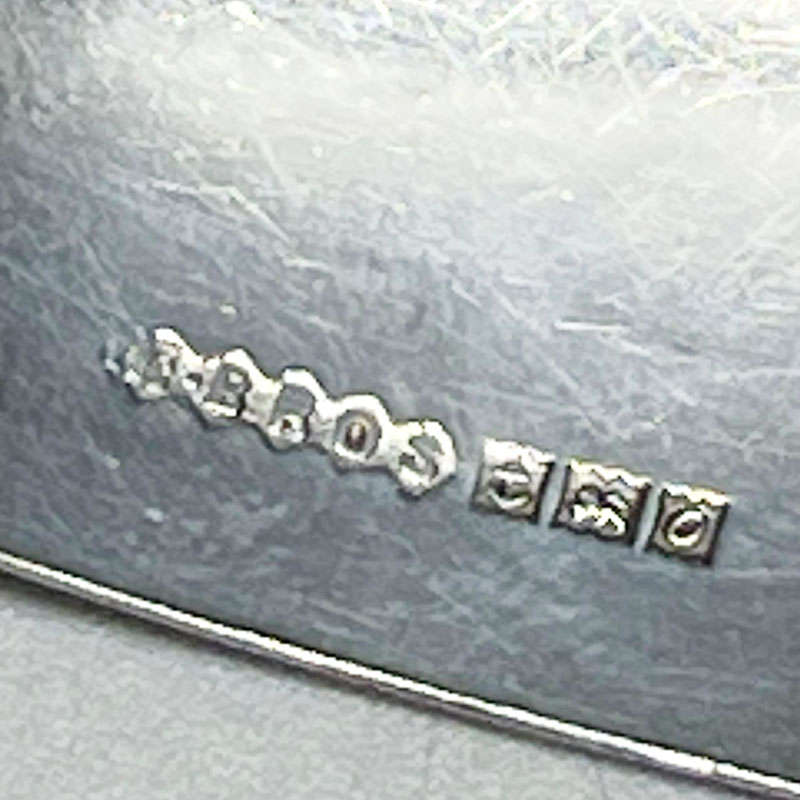 Hallmarked Silver Brandy Decanter Label Birmingham 1963