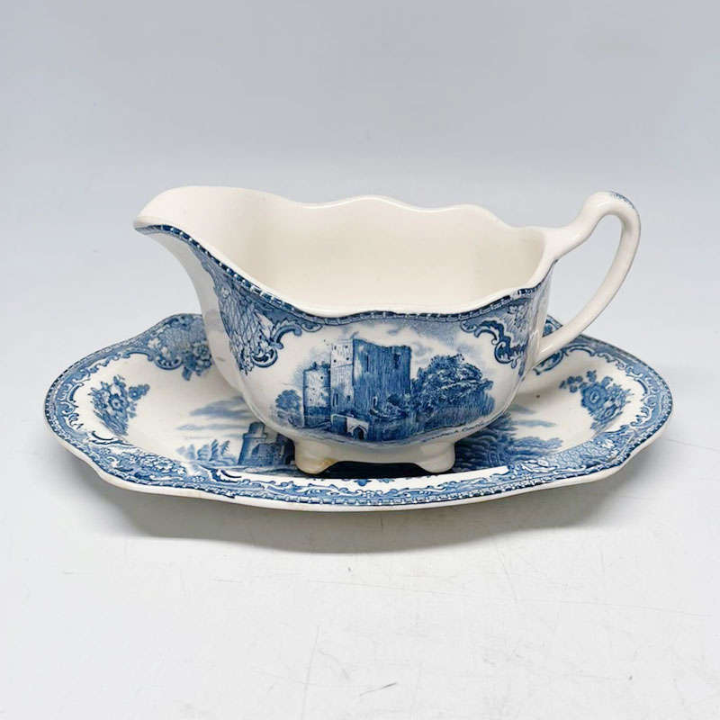 Johnson Brothers Old Britain Castles Gravy Boat and Underplate