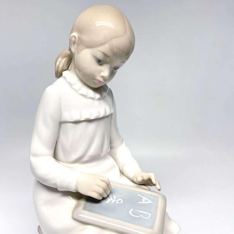 Nao By Lladro Girl Writing On Blackboard