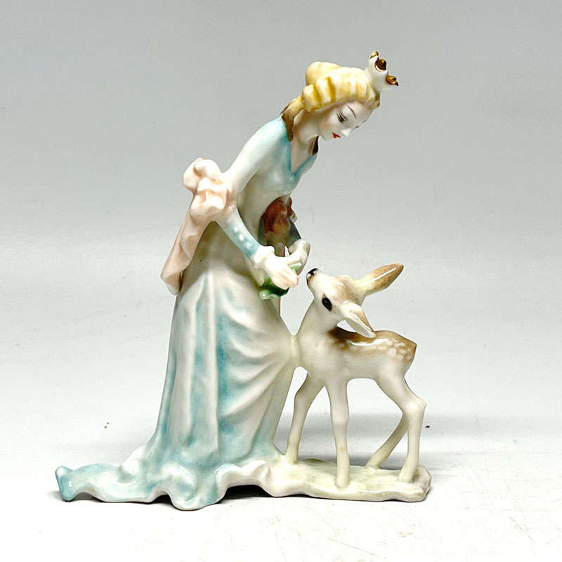 Rare Hutschenreuther Princess With Deer Tutter