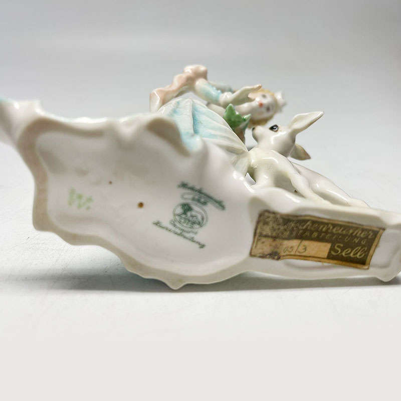 Rare Hutschenreuther Princess With Deer Tutter