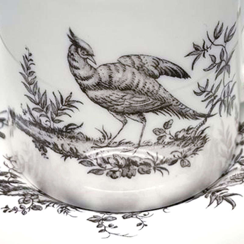 Royal Worcester Demitasse Duo Peacock Design