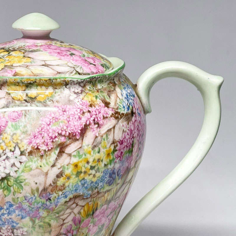 Shelley Rock Garden Pattern Coffee Set Chintz