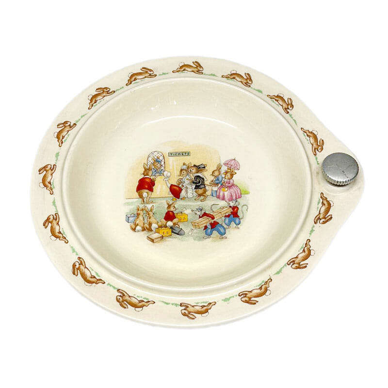 Royal Doulton Bunnykins Ticket Queue Hot Plate