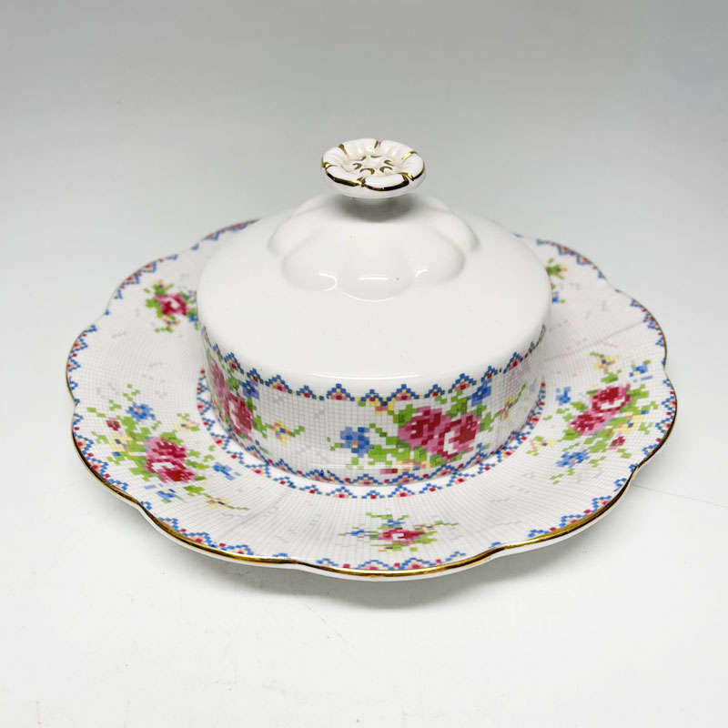 Royal Albert Petit Point Butter Dish