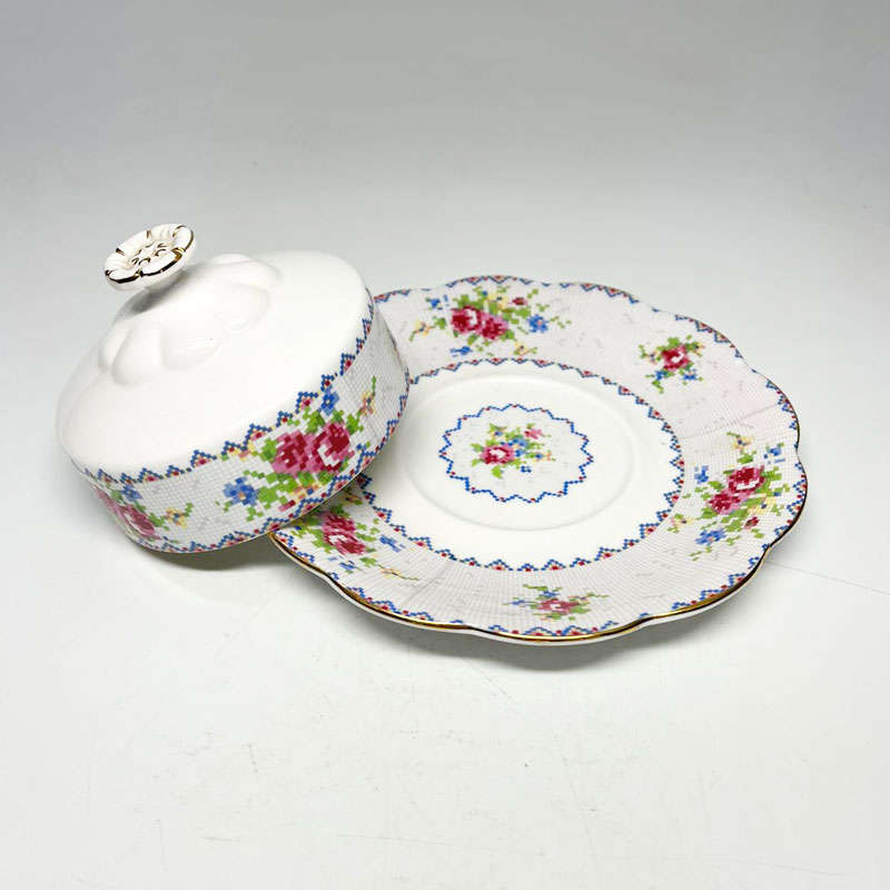 Royal Albert Petit Point Butter Dish