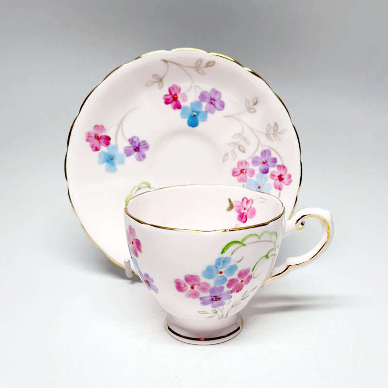 Tuscan China Spring Floral Demitasse Duo