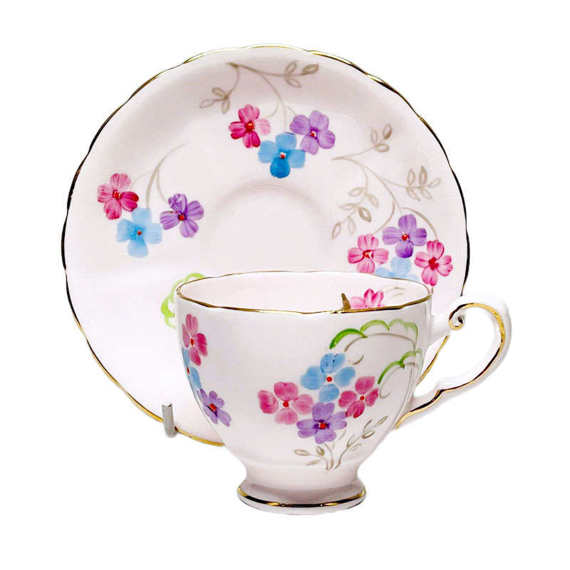Tuscan China Spring Floral Demitasse Duo