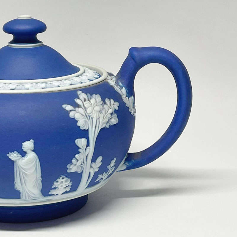Wedgwood Cobalt Blue Jasper Ware Bachelor Tea Pot