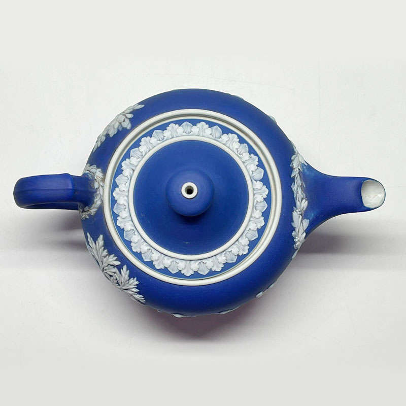 Wedgwood Cobalt Blue Jasper Ware Bachelor Tea Pot