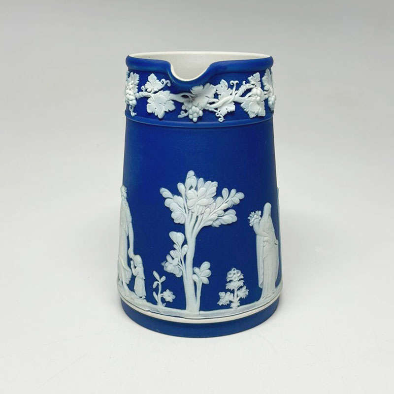 Wedgwood Cobalt Blue Jasper Ware Milk Jug 10cm
