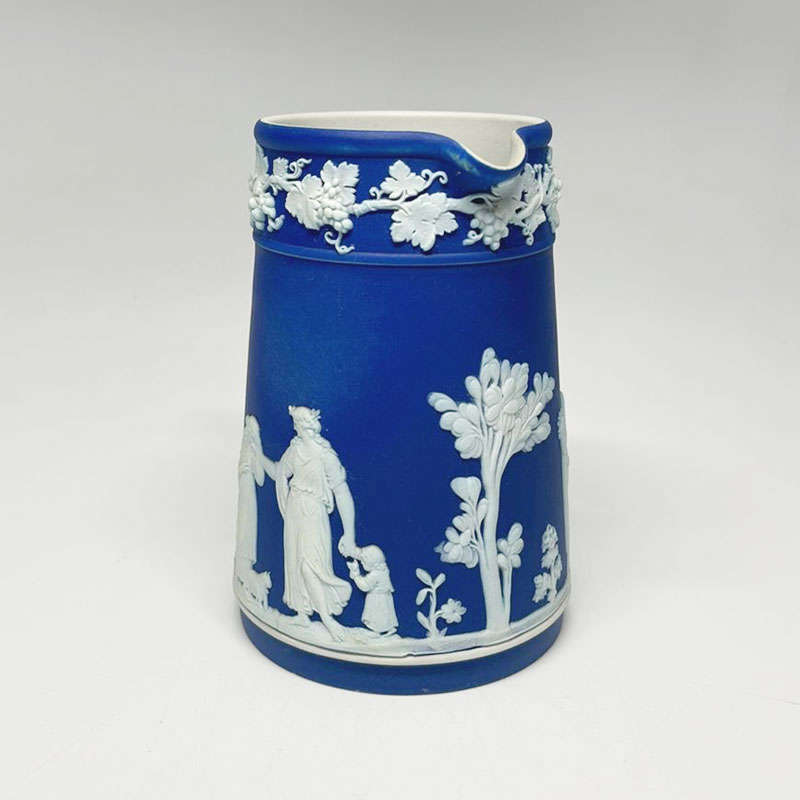 Wedgwood Cobalt Blue Jasper Ware Milk Jug 10cm