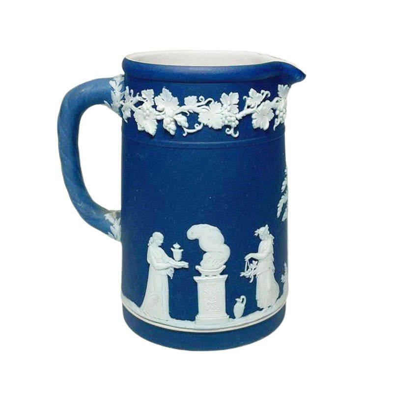 Wedgwood Cobalt Blue Jasper Ware Milk Jug 10cm