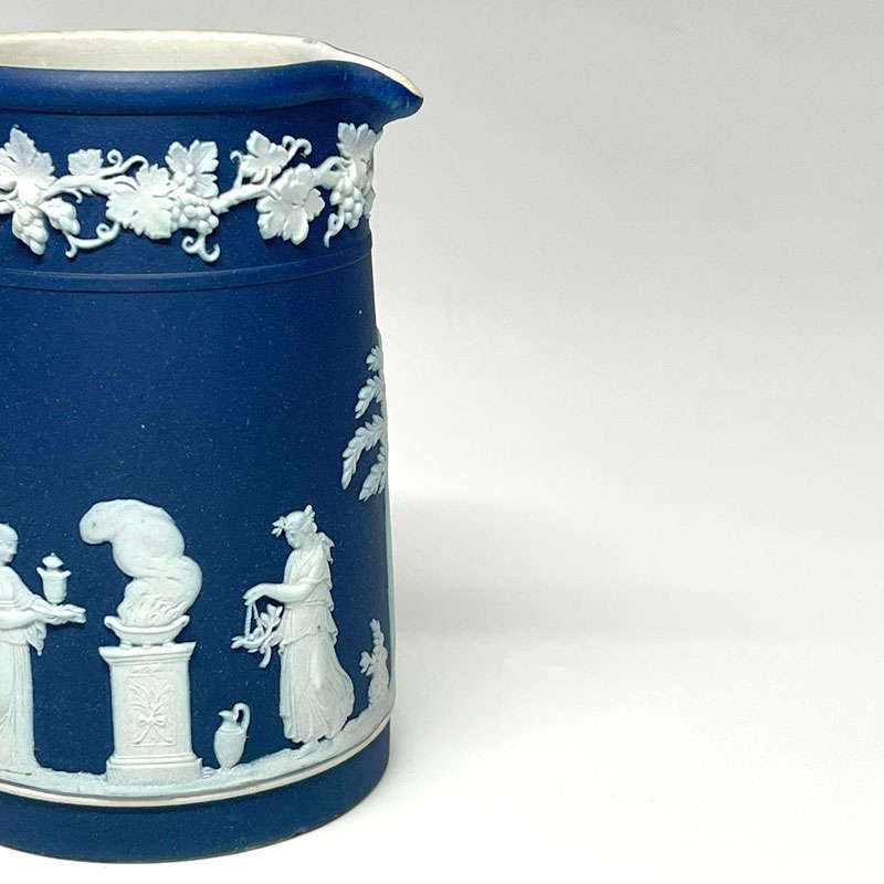 Wedgwood Cobalt Blue Jasper Ware Milk Jug 11cm
