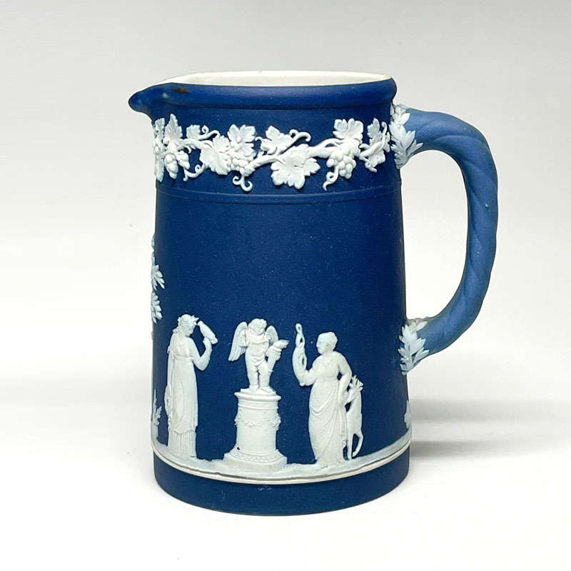 Wedgwood Cobalt Blue Jasper Ware Milk Jug 11cm