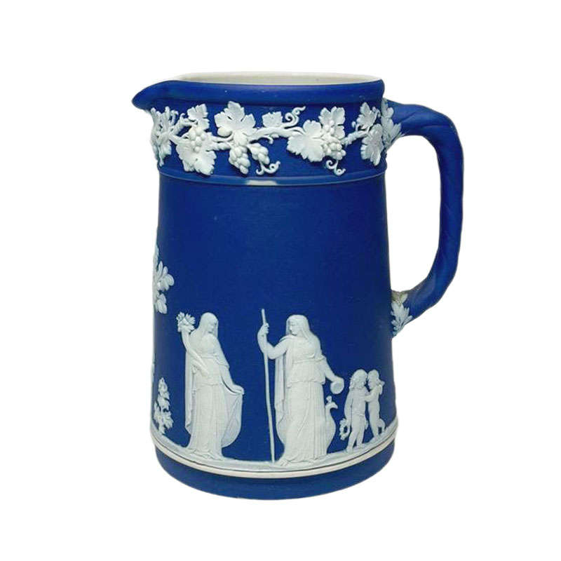 Wedgwood Cobalt Blue Jasper Ware Milk Jug 11cm