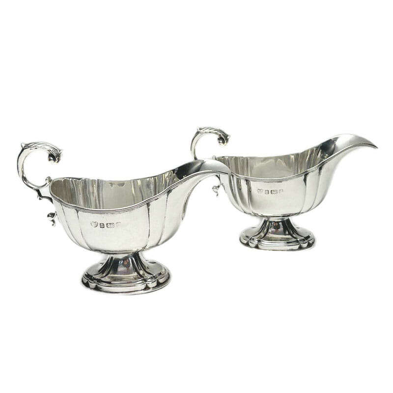 Pair Hallmarked Birmingham 1903 Sauce Boats Williams Ltd