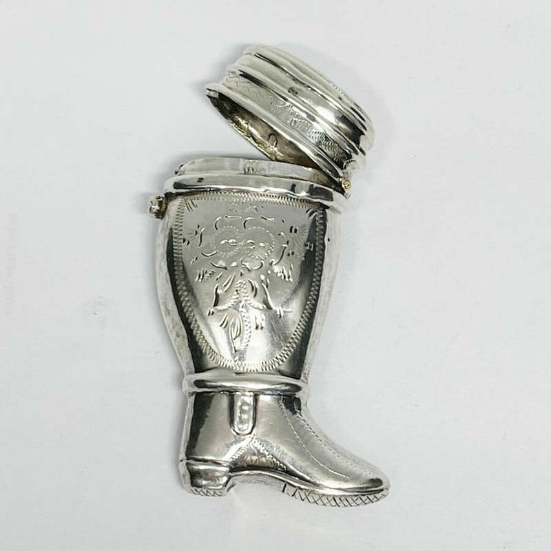 Rare Dutch Silver Boot Vesta Case