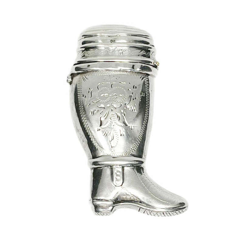 Rare Dutch Silver Boot Vesta Case