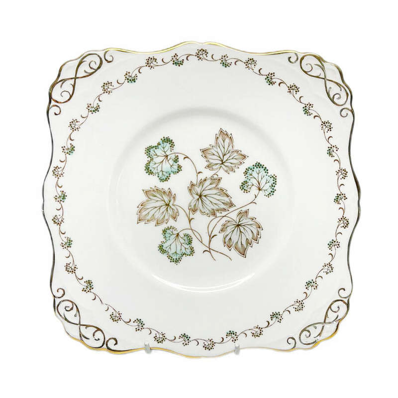 Tuscan Tea Cake Plate D1047 Maple Leaves