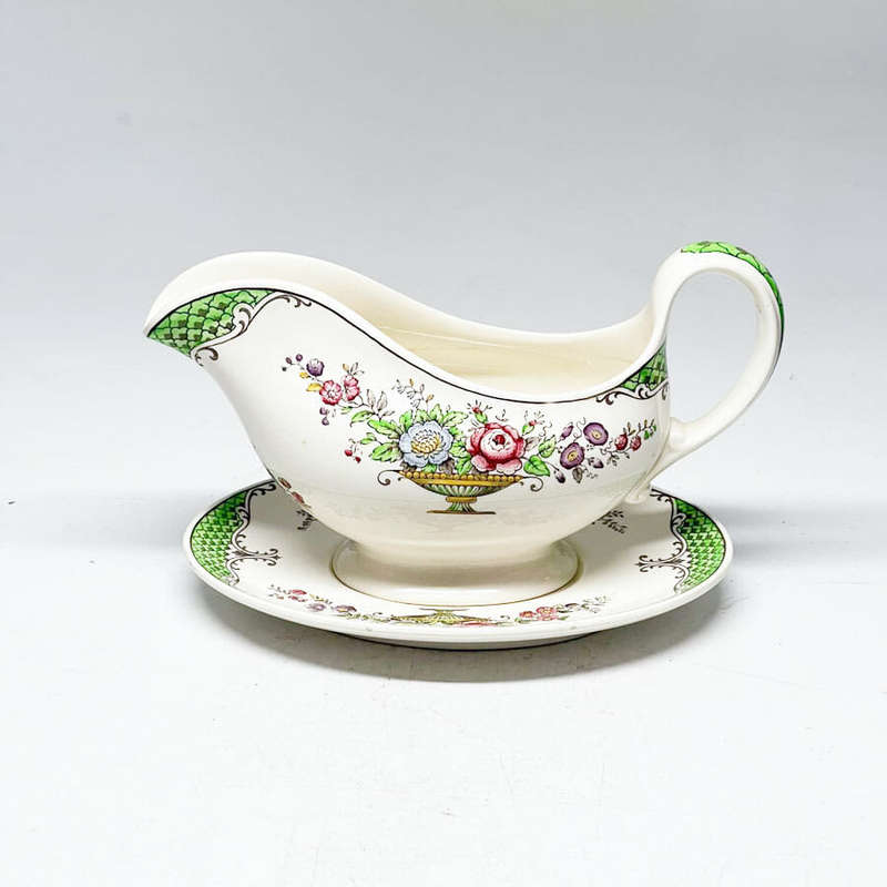 Copeland Spode Ellesmere Sauce Boat and Tray
