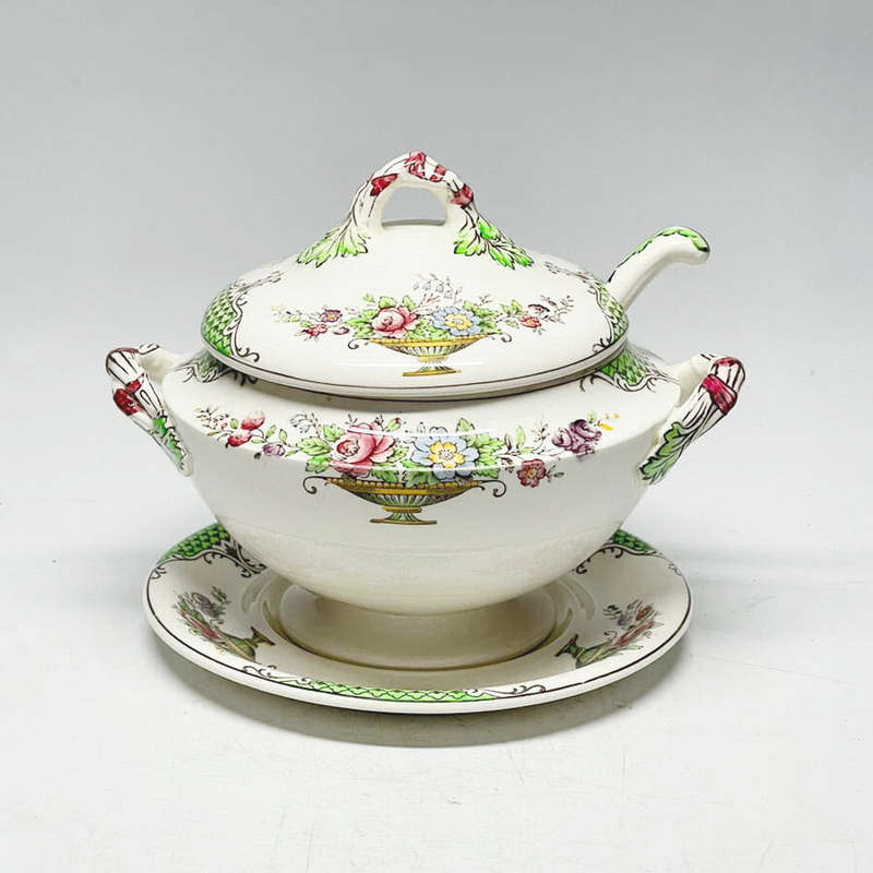 Copeland Spode Ellesmere Small Sauce Toureen and Ladle