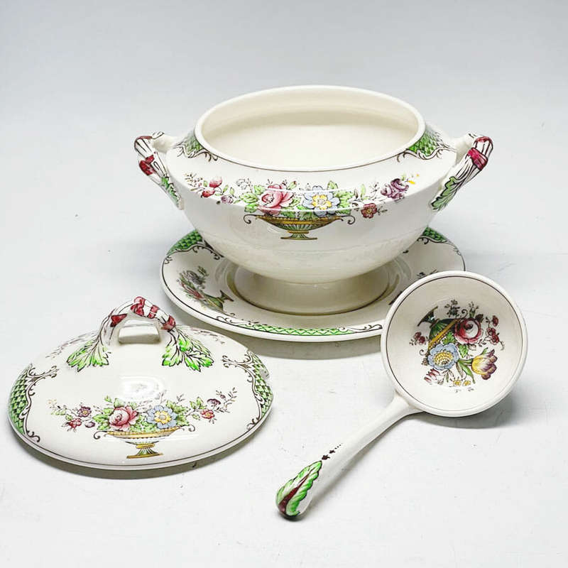 Copeland Spode Ellesmere Small Sauce Toureen and Ladle