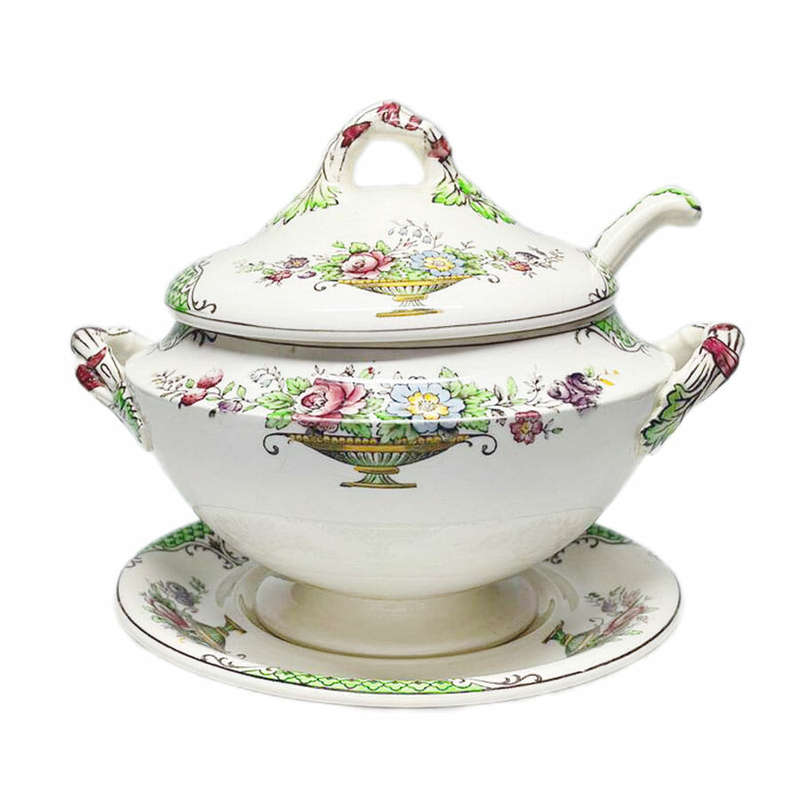 Copeland Spode Ellesmere Small Sauce Toureen and Ladle