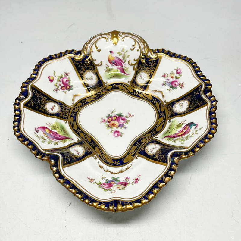 Crown Staffordshire Hand Painted Gilded Fruit Bowl 1906