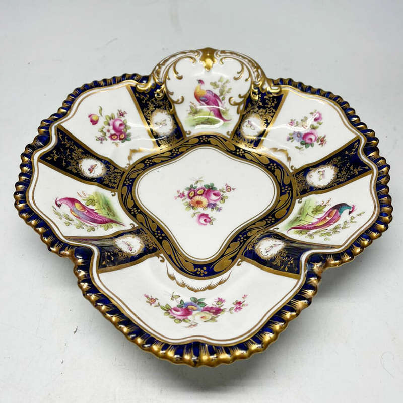 Crown Staffordshire Hand Painted Gilded Fruit Bowl 1906
