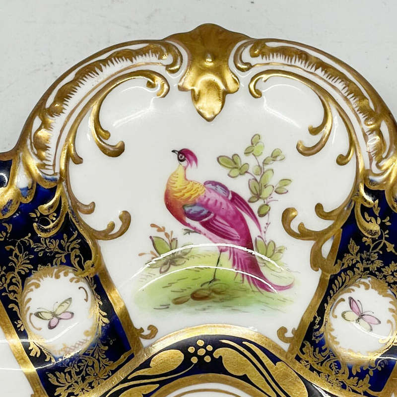 Crown Staffordshire Hand Painted Gilded Fruit Bowl 1906