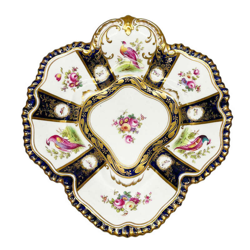 Crown Staffordshire Hand Painted Gilded Fruit Bowl 1906