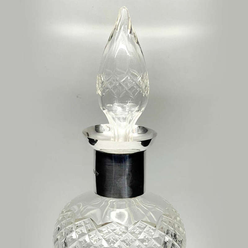 Cut Glass Decanter With Silver Mount For Chester 1907