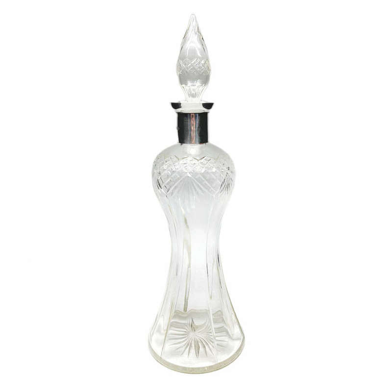 Cut Glass Decanter With Silver Mount For Chester 1907