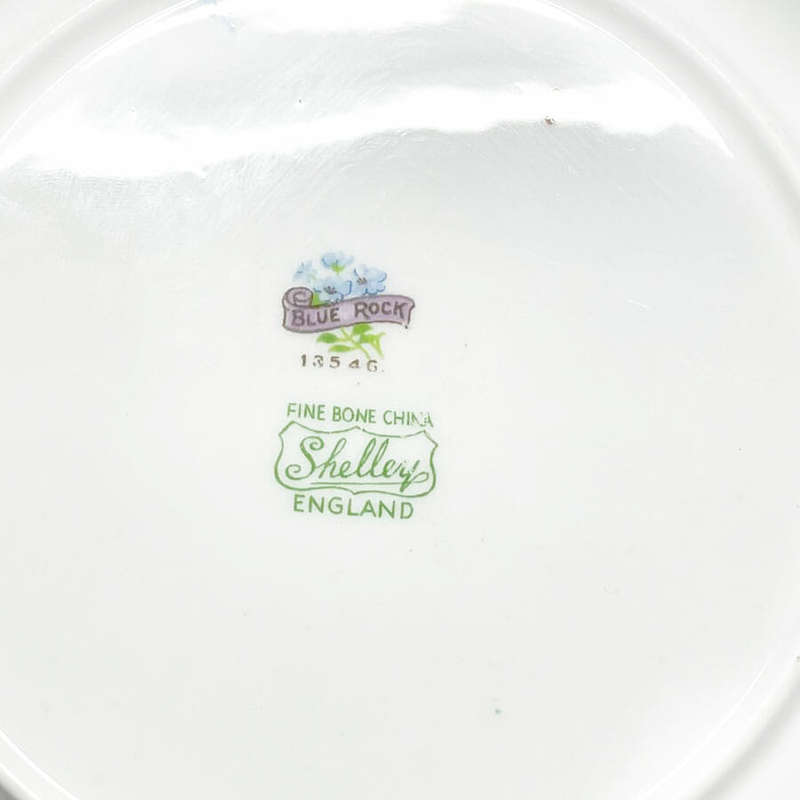 Shelley Blue Rock Deco Large Cake Plate 1354g
