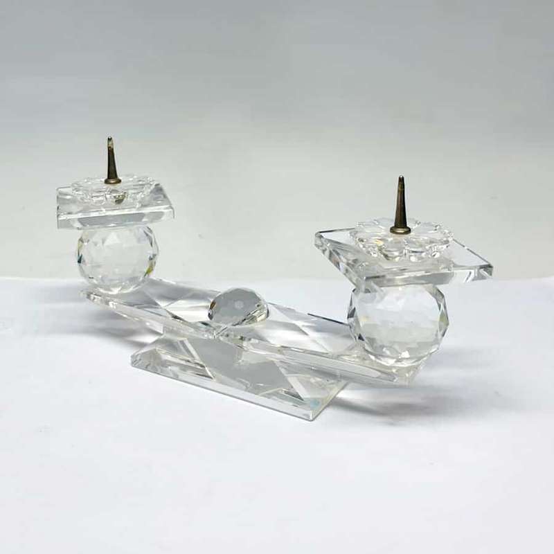 Swarovski Two Arm Candle Holder