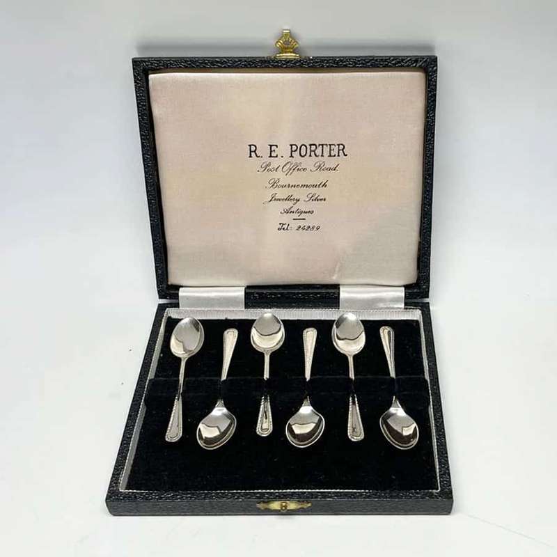 Hallmarked Silver Coffee Spoons Birmingham 1978