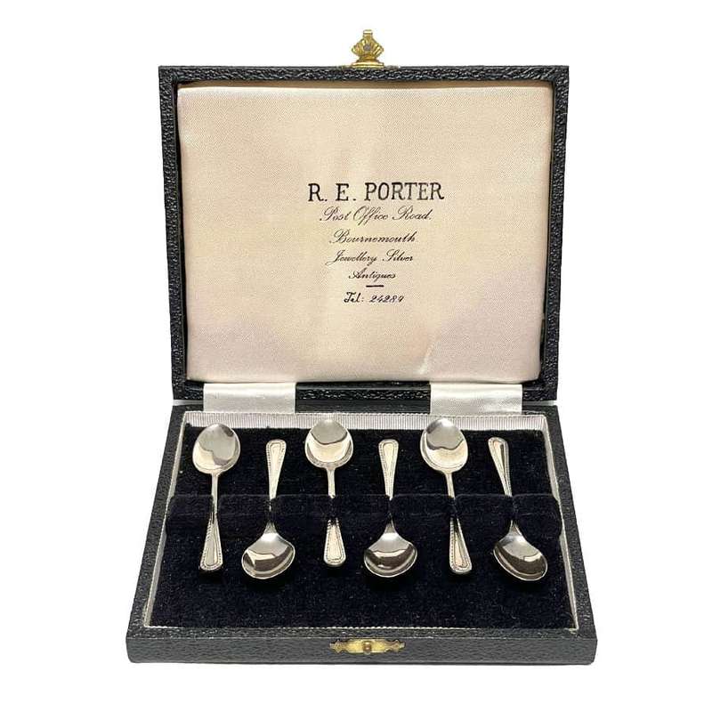 Hallmarked Silver Coffee Spoons Birmingham 1978