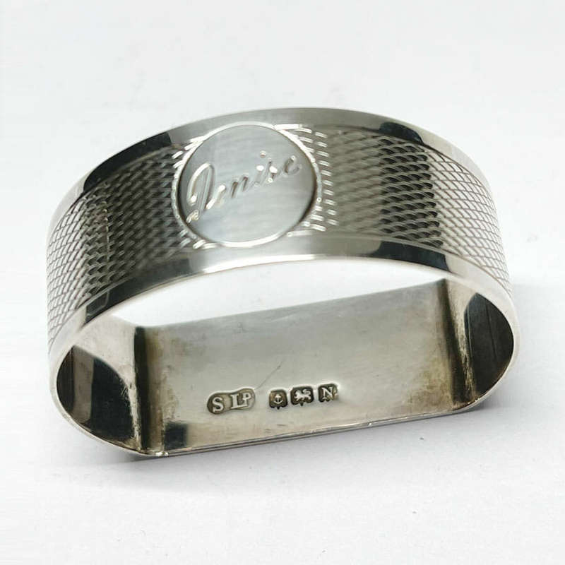 Hallmarked Silver Serviette Ring Birmingham 1937