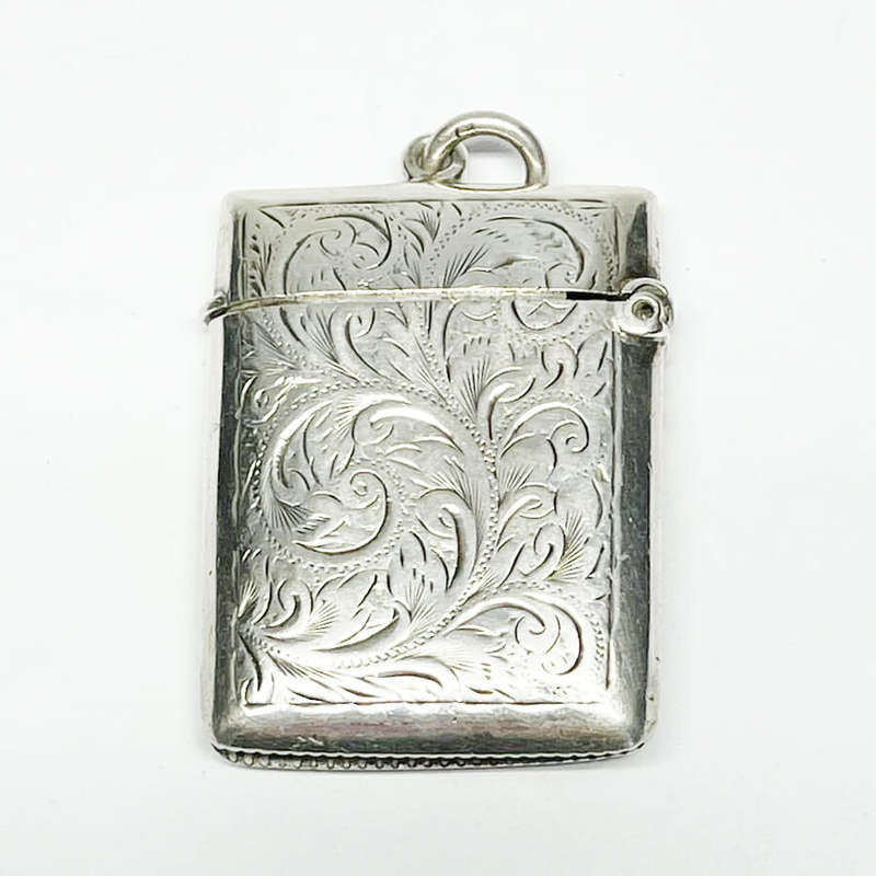 Hallmarked Silver Vesta Case Birmingham 1897
