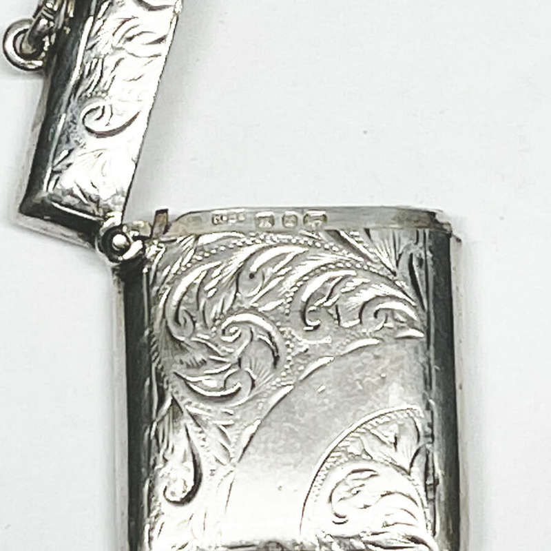 Hallmarked Silver Vesta Case Birmingham 1897