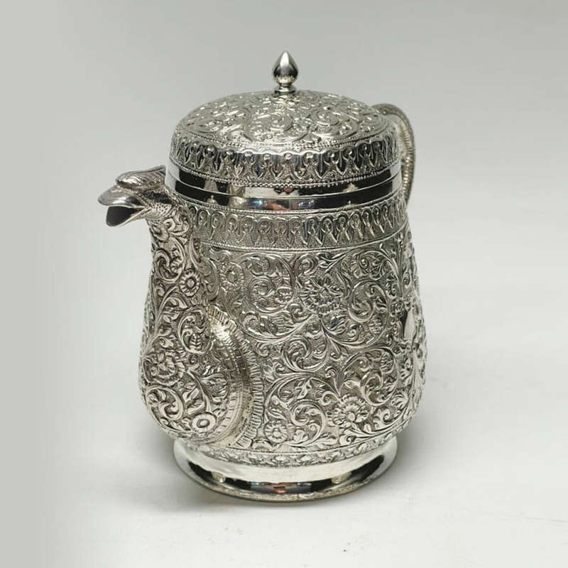 Indian Coin Silver Ornate Bachelor Tea Service