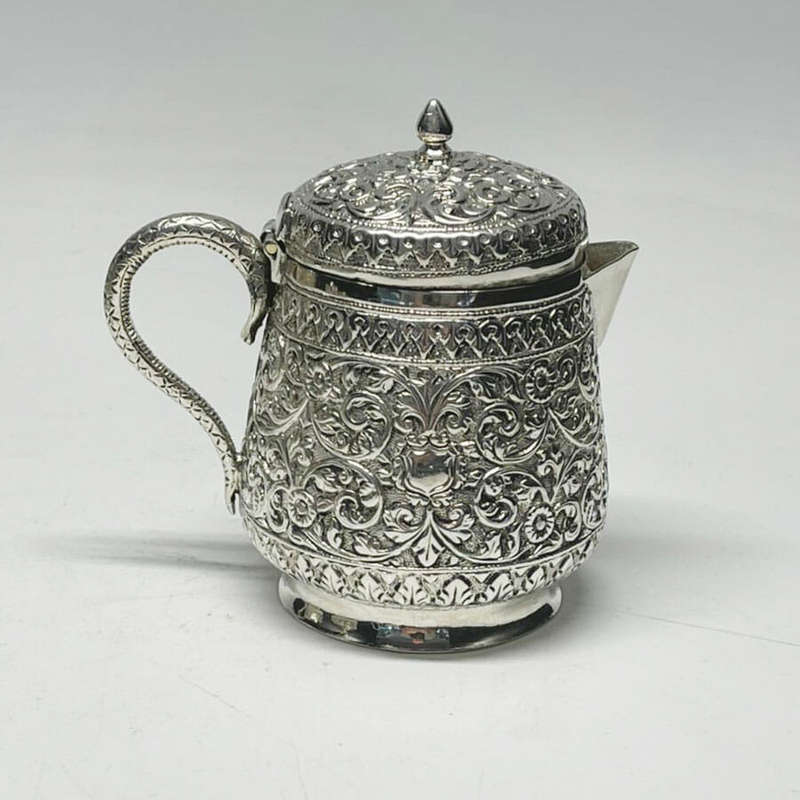Indian Coin Silver Ornate Bachelor Tea Service
