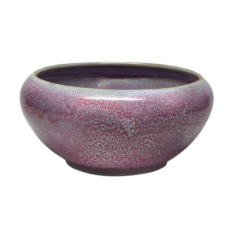 Linnware Pottery Pink Purple Glaze Vase