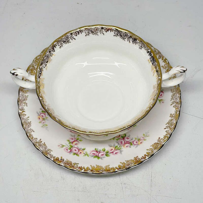 Royal Albert Dimity Rose Soup Coupe