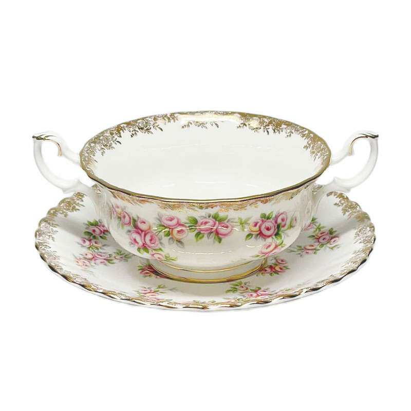 Royal Albert Dimity Rose Soup Coupe