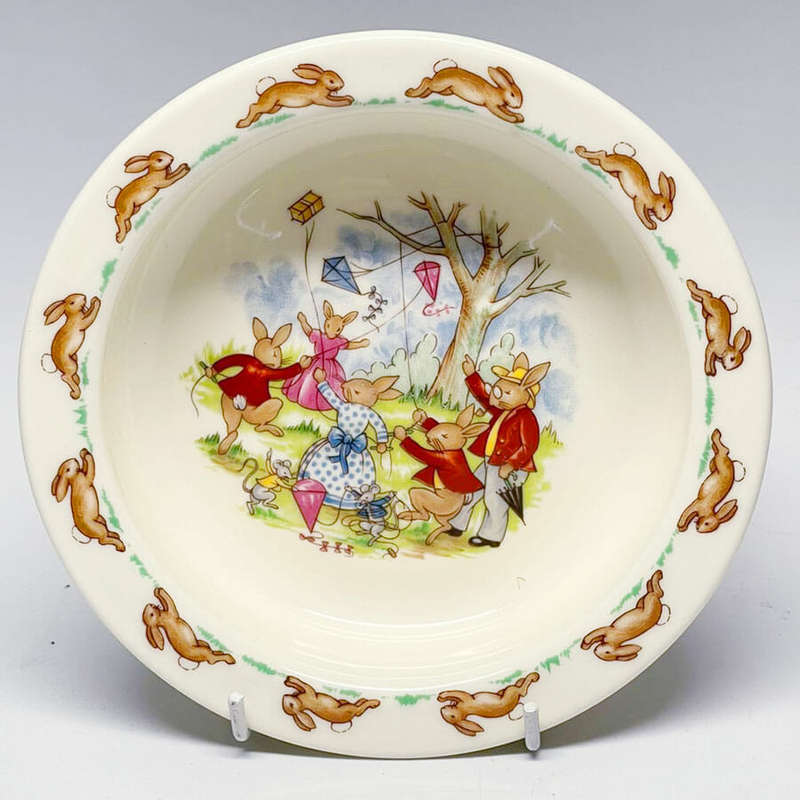 Royal Doulton Bunnykins Flying Kites Cereal Bowl