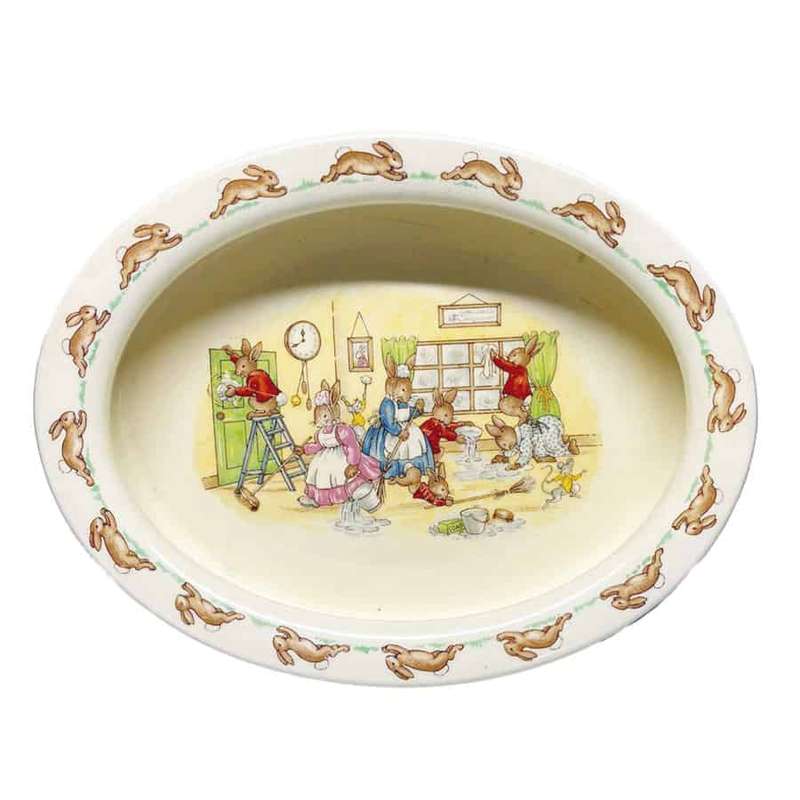 Royal Doulton Bunnykins Spring Cleaning Porridge Bowl